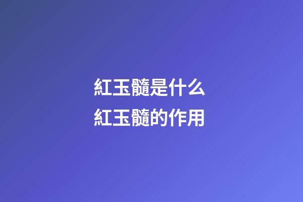 紅玉髓是什么 紅玉髓的作用